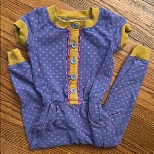 Polka Dot Baby Jumpsuit with Yellow Accents Matilda Jane